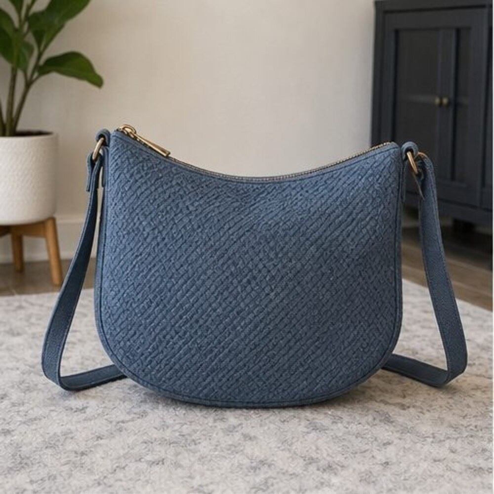 Slate Woven Crossbody Bag